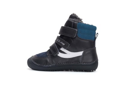 D.D.step dětské zimní barefoot boty W063-42754M modré