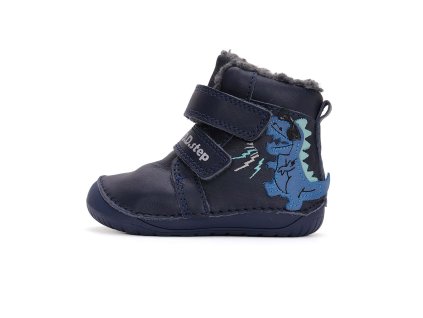 D.D.step dětské zimní barefoot boty W070-42838 modré