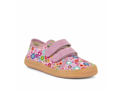 Froddo Barefoot dětské plátěné tenisky Canvas G1700379-33 Růžové