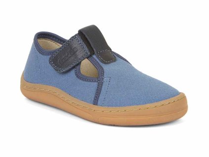 Froddo Barefoot dětské plátěné přezůvky/tenisky G1700380-1 Denim