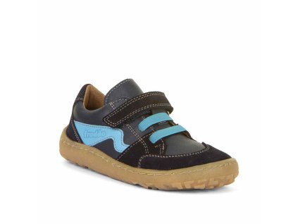 Froddo Barefoot dětské kožené tenisky Splash G3130263 Dark Blue