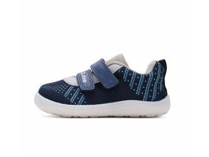 D.D.step barefoot dětské plátěné tenisky F093-51399 modré