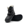 Beda Barefoot dětské kožené zimní boty s membránou – BFN Just Black