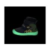D.D.step dětské zimní barefoot boty W073-52943 modré – dinosaurus