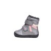 D.D.step dětské zimní barefoot boty W073-52306D šedé třpytivé