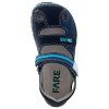 Fare Bare dětské kožené barefoot sandály Tripolis - modré