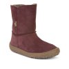Froddo Barefoot dívčí zimní boty TEX Suede G3160238-1 Bordeaux