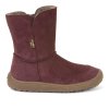 Froddo Barefoot dívčí zimní boty TEX Suede G3160238-1 Bordeaux
