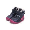 D.D.step dětské zimní barefoot boty W070-42110A modré
