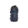 D.D.step dětské kožené zimní barefoot boty W073-42814A modré