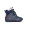D.D.step dětské zimní barefoot boty W073-42814B modré