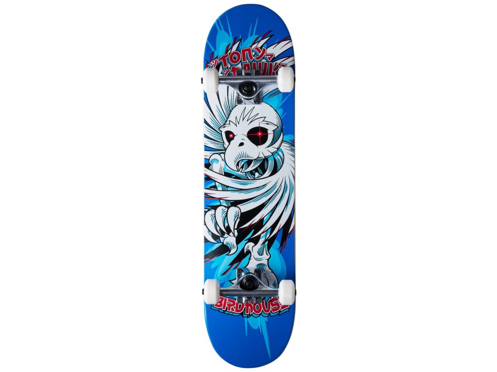 Skateboard BIRDHOUSE Stage 1 Hawk 7.75" Skateboard - Spiral Blue