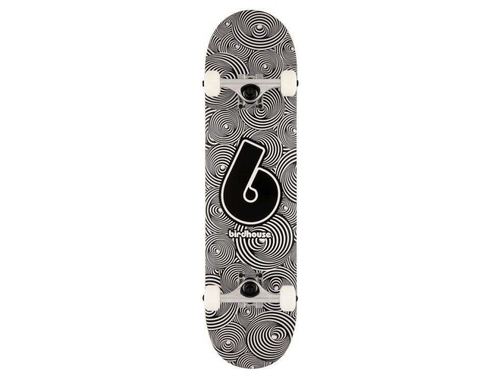 Skateboard Birdhouse  Stage 1 Vertigo Logo  7.75" Skateboard - Black/White