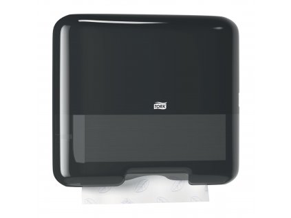 TORK 553108 – Singlefold MINI zásobník skládaných papírových ručníků V a C – černý; H3