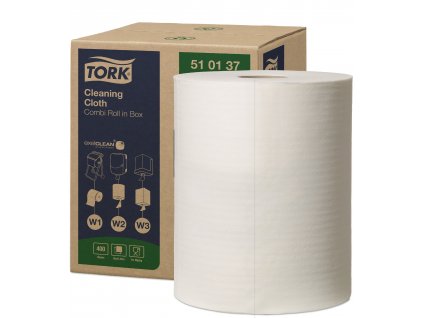 TORK 510137 – Jemná čisticí utěrka W1/W2/W3, netkaná text., 400 útr., 152m