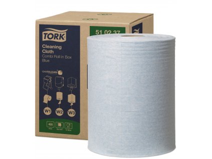 TORK 510237 – Jemná čisticí utěrka W1/W2/W3, netkaná text., 400 útr., 152m
