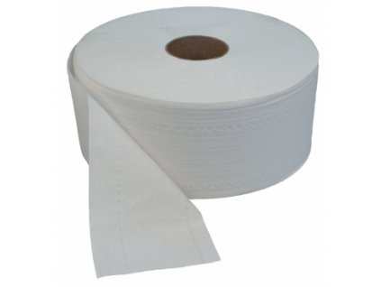 toaletni papir jumbo maxi 6 x 296 m 2 vrst bila pro zasobnik 30 cm karton 10049