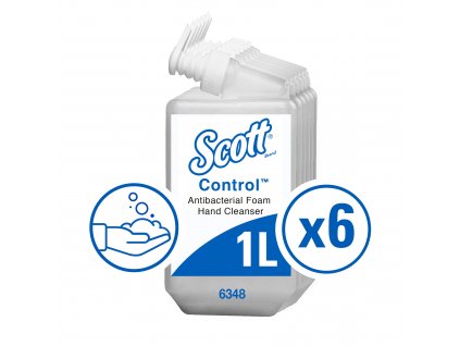 SCOTT® Luxusní pěnové antibakteriální mýdlo na ruce - kazeta / čirá / 1l