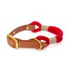 collier corde chien rouge