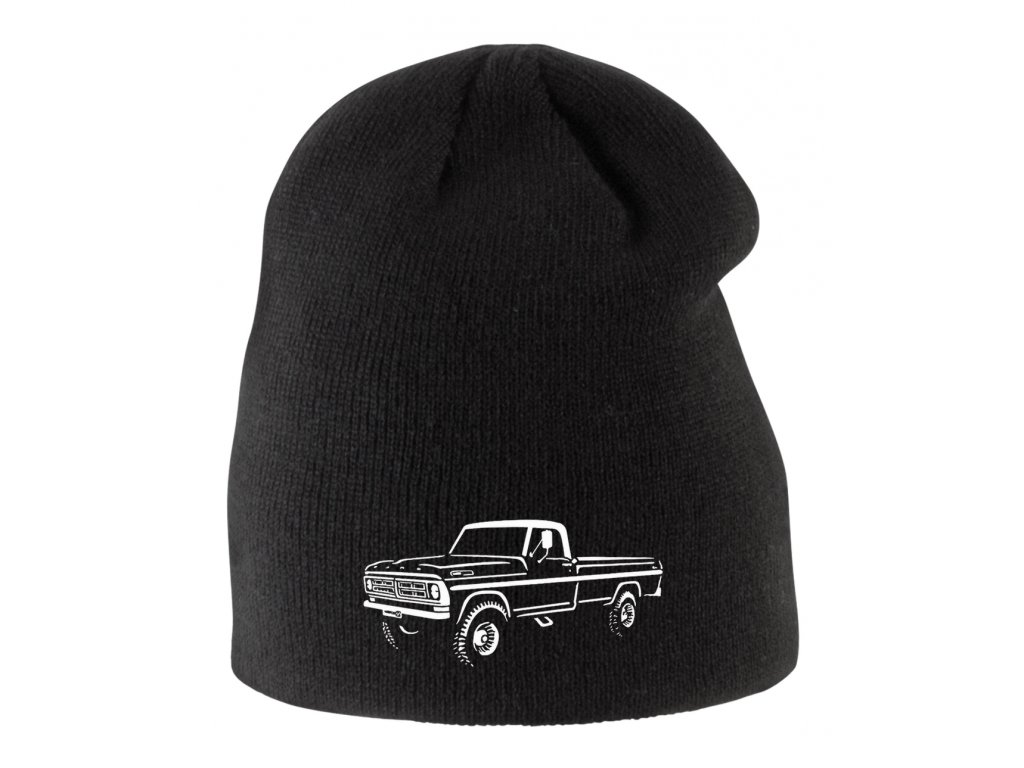 Kids beanie black Vintage Truck Připraven Na Práci