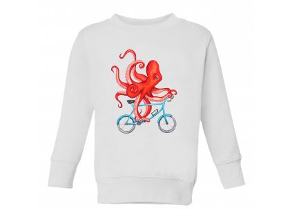 Dětská mikina Cyklista Chobotnice