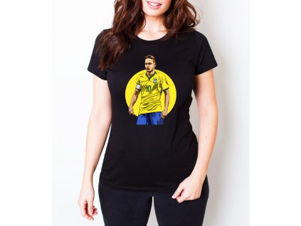 dámské černé tričko neymar brazílie