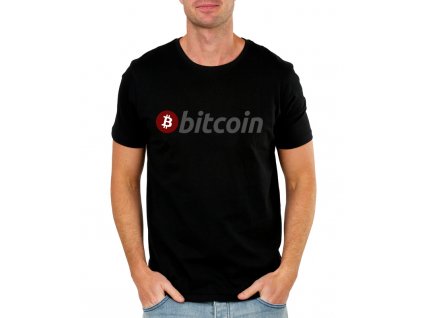 pánské černé tričko bitcoin