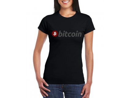dámské černé tričko bitcoin