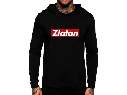 unisex černá mikina s kapucí zlatan ibrahimovic