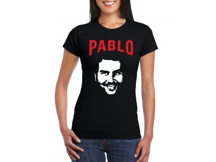 dámské černé tričko pablo escobar