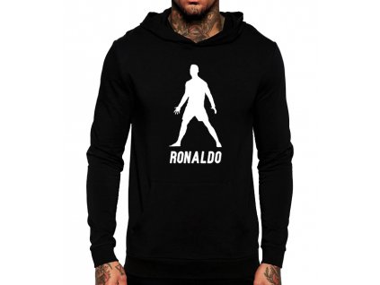 unisex černá mikina s kapucí cristiano ronaldo cr7