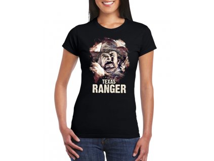 dámské černé tričko Chuck Norris texas ranger