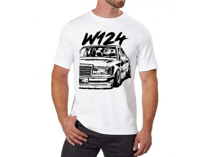 pánské bílé tričko Mercedes Benz W124