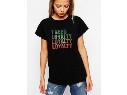 dámské černé tričko Kendrick Lamar Loyalty