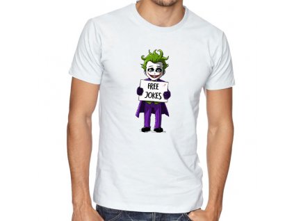 pánské bílé tričko joker vtipy zdarma