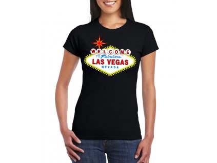 dámské černé tričko vítejte do las vegas