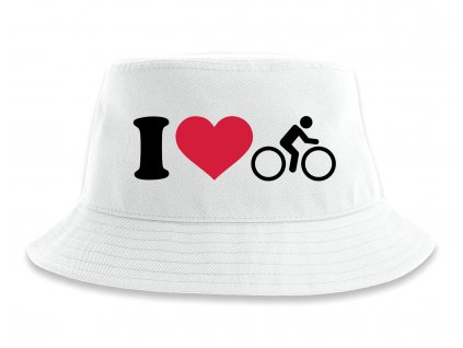 Klobouček Miluji jízdu na kole