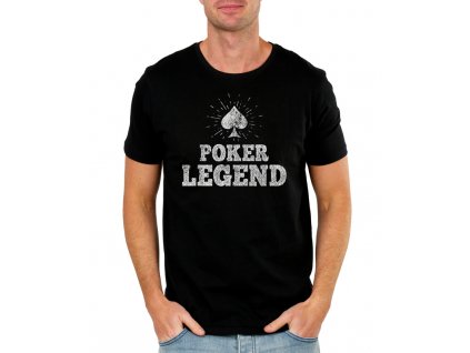 pánské černé tričko pokerová legenda