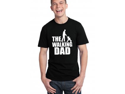 pánské černé tričko the walking dad