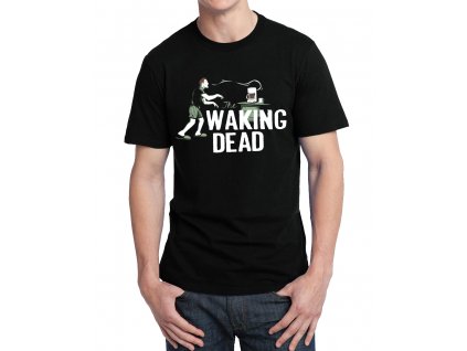pánské černé tričko the walking dead