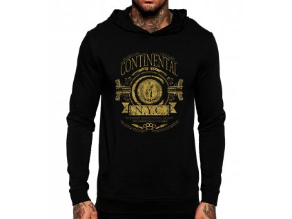 unisex černá mikina s kapucí John Wick Continental