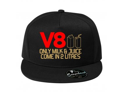 Snapback V8 Jenom mléko a džus patří do dvoulitru