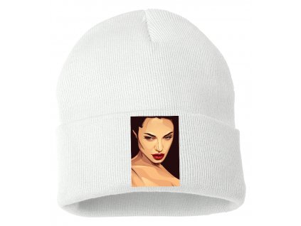 Zimní pletená čepice Angelina Jolie obraz