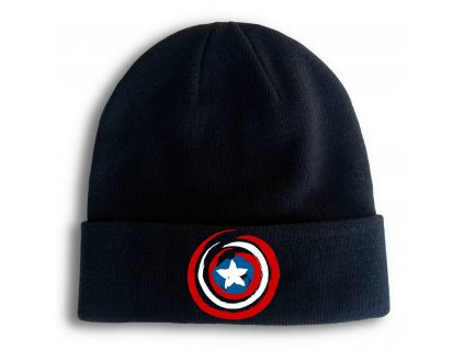 Zimní pletená čepice Kapitán Amerika