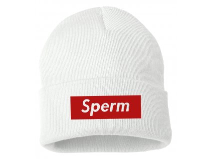 Zimní pletená čepice Sperm parodie Supreme