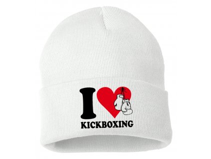 Zimní pletená čepice Miluji kickboxing