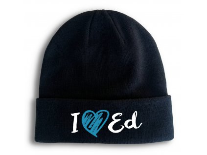 Zimní pletená čepice I love Ed Sheeran