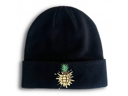 Zimní pletená čepice Ananas granát