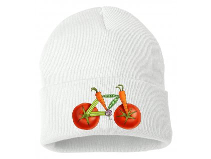 Zimní pletená čepice Zeleninové kolo