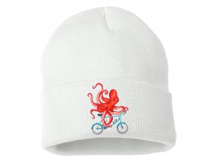 Zimní pletená čepice Cyklista Chobotnice